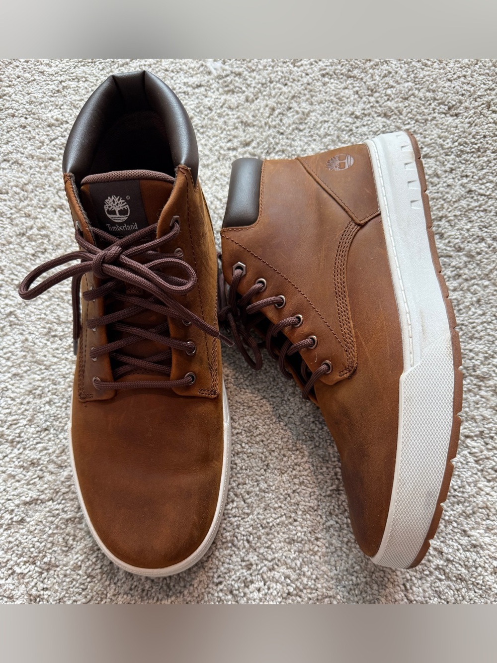 Timberland Maple Grove Leather Chukka Boots Brown size men’s 10.
